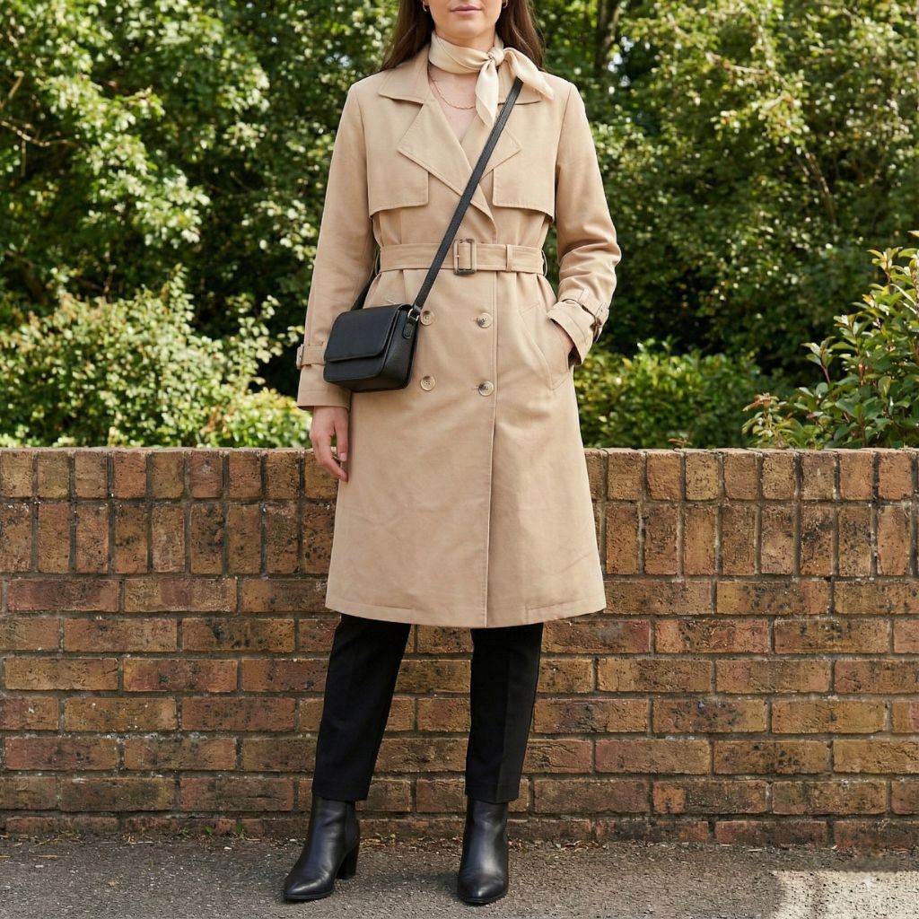 Trench coat demi long