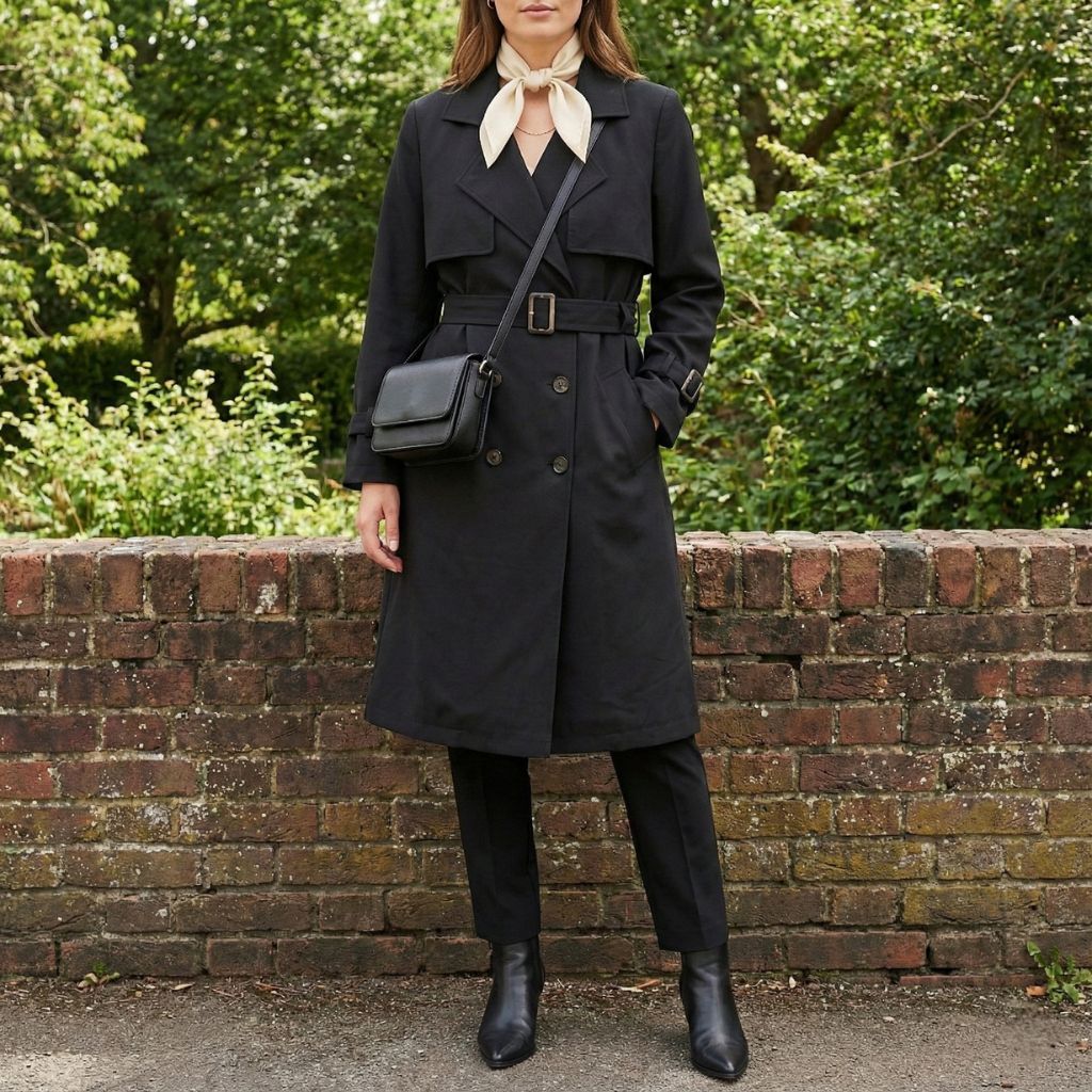 Trench coat demi long