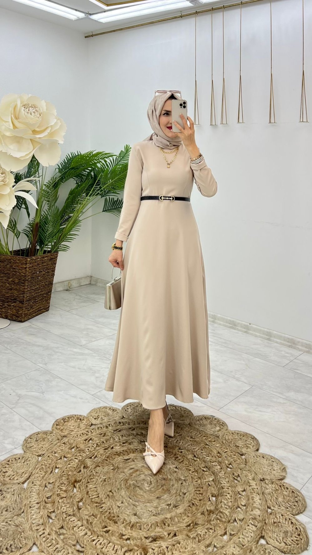 Robe hijab بدون حزام