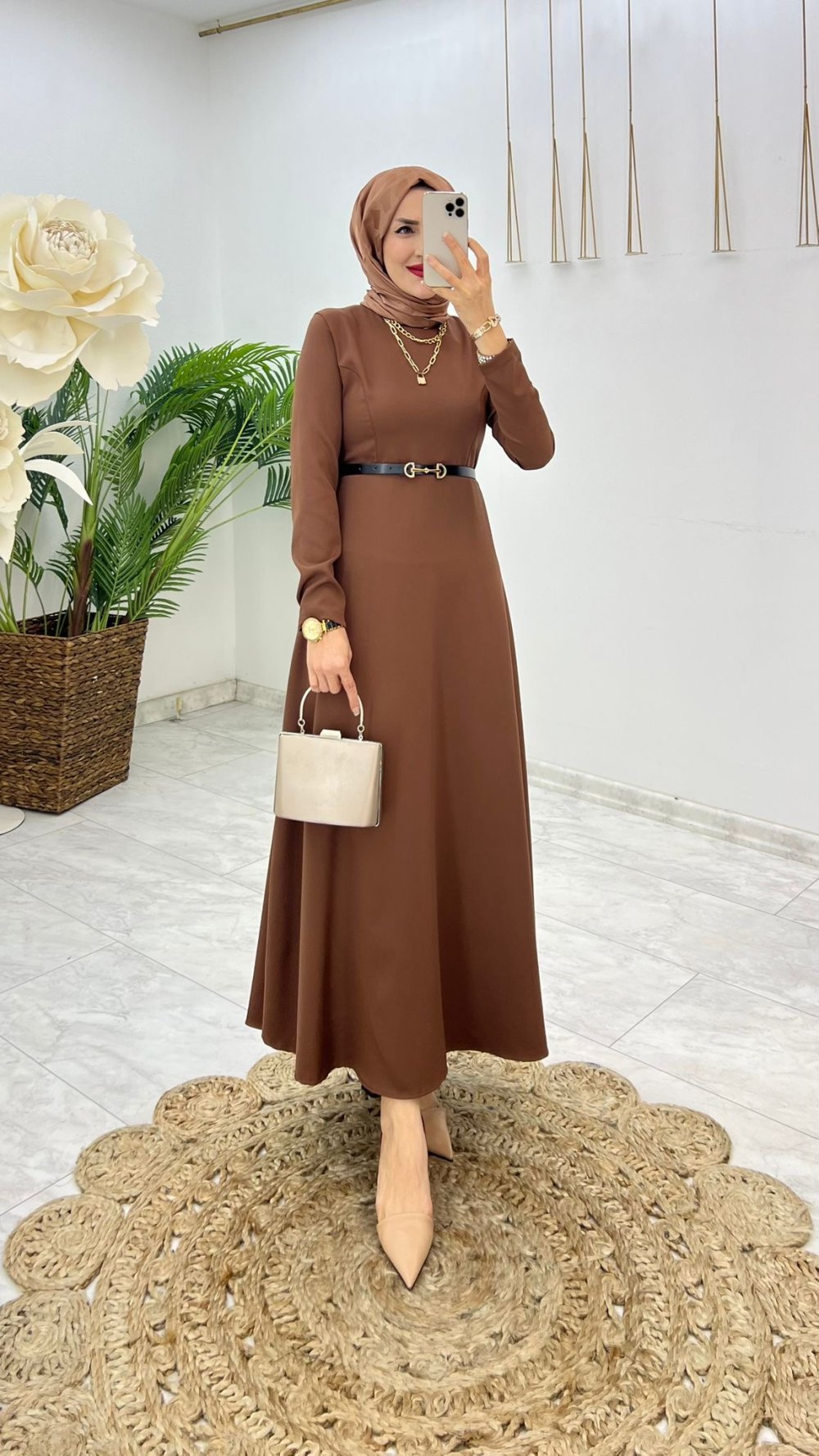 Robe hijab بدون حزام