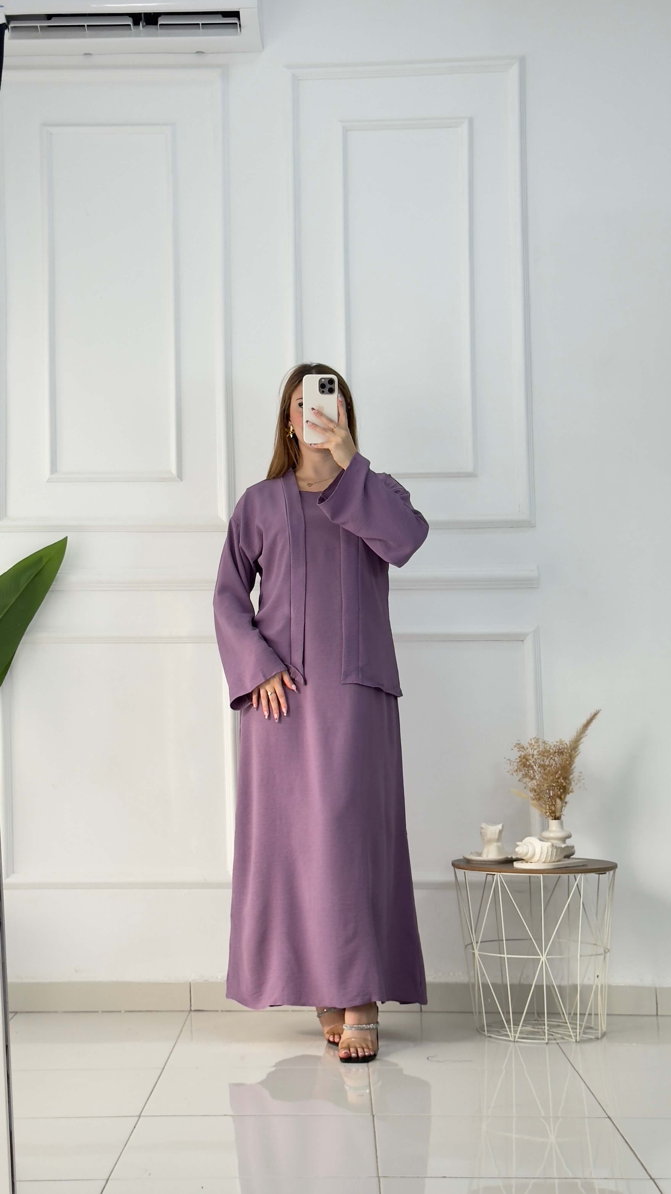 Ensemble Gilet Avec Robe Droite