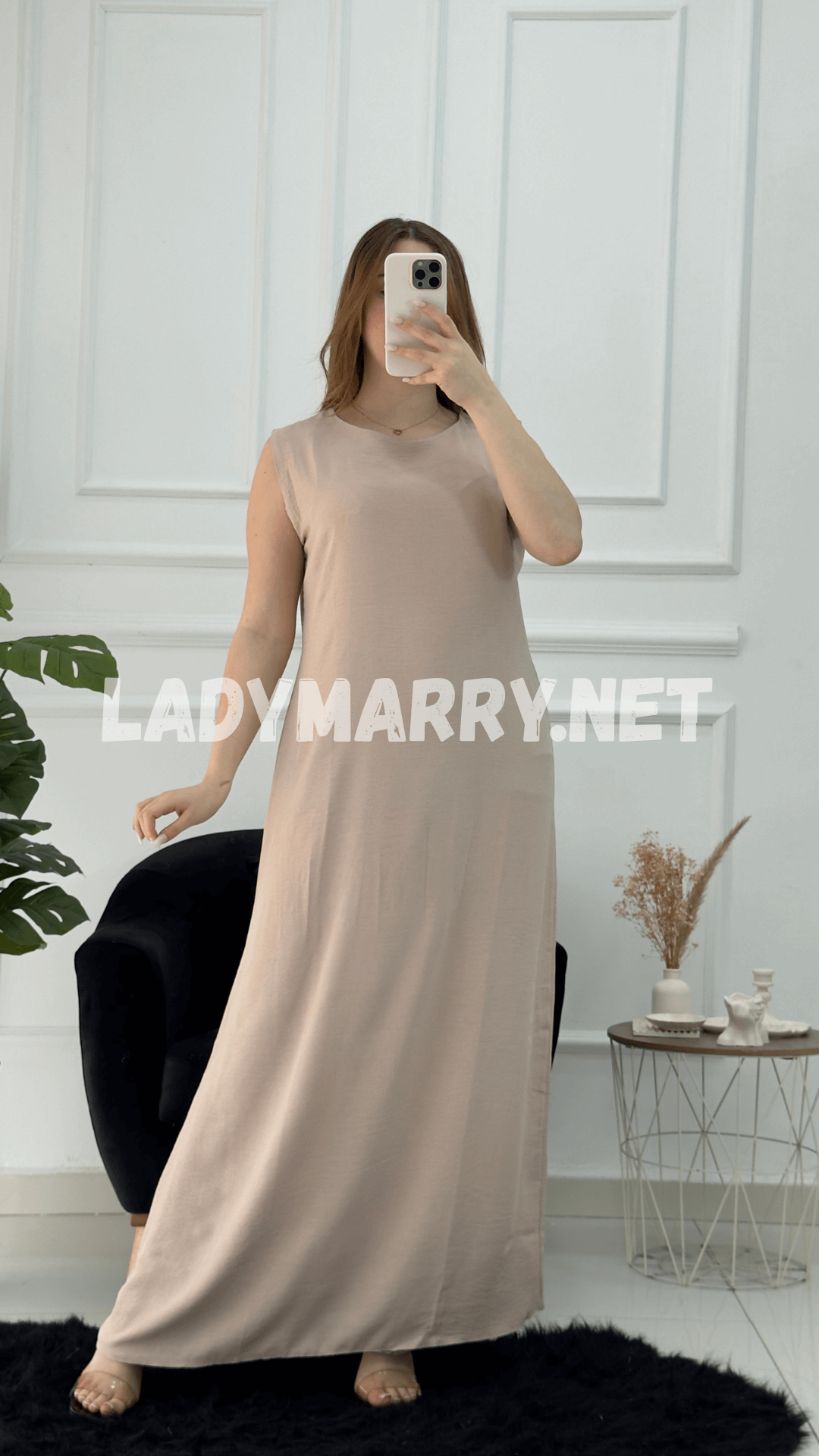 Robe droite en crepe froissé