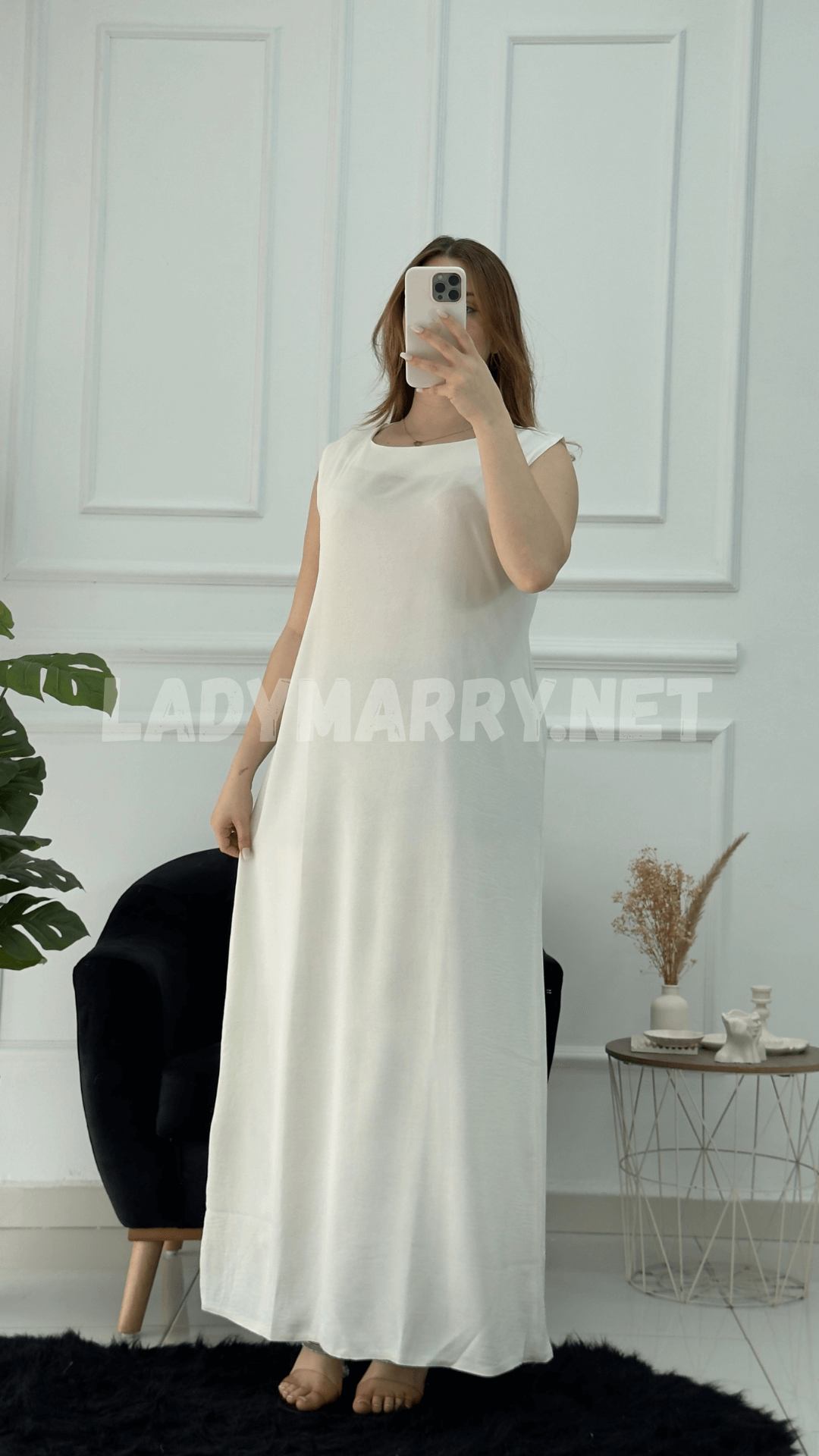 Robe droite en crepe froissé