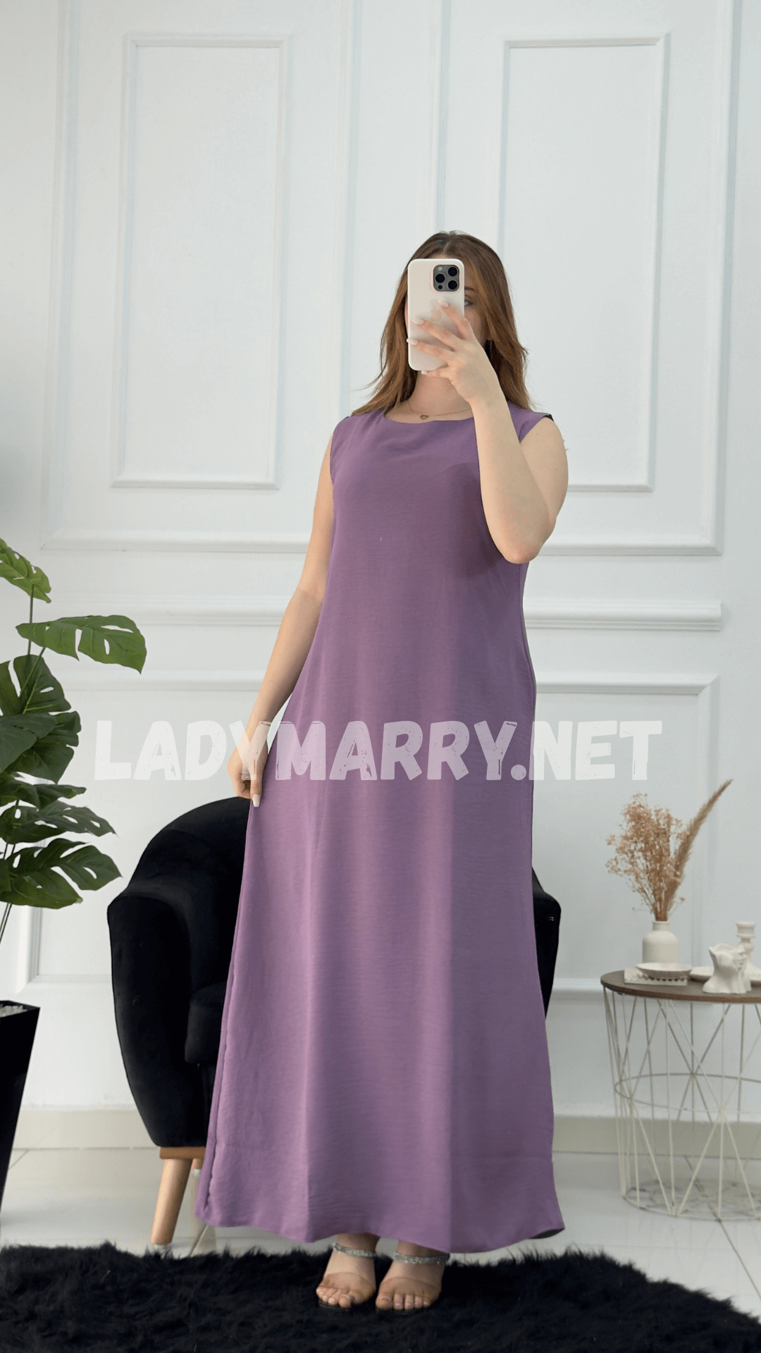 Robe droite en crepe froissé