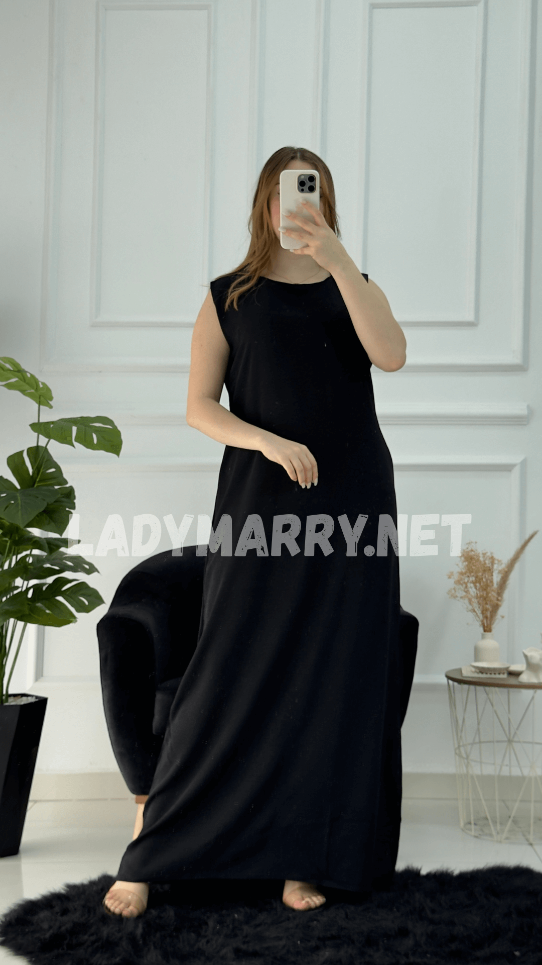 Robe droite en crepe froissé